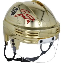 Fanatics Jack Eichel Vegas Golden Knights Autographed Gold Chrome Mini Helmet