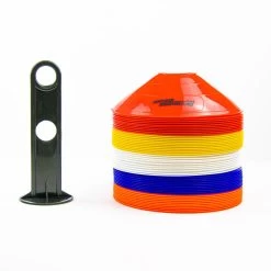 8" MULTI COLOR DISC CONES WITH CONE RACK (SET OF 50) -Ball Shop 10 Multi Color Cone 50505.1679958940