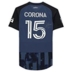 Fanatics LA Galaxy Joe Corona Autographed Game Used #15 Blue Jersey FA