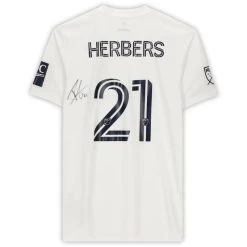 Fanatics Chicago Fire Fabian Herbers Autographed Game Used #21 White Jersey FA