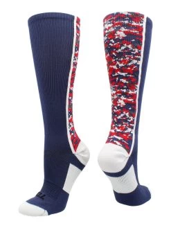 Digital Camo OTC Socks NAVY WHITE RED Navy White Red XL MENS 12 - 15