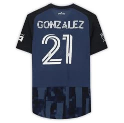 Fanatics LA Galaxy Giancarlo Gonzalez Autographed Game Used #21 Blue Jersey FA
