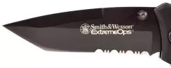 Smith & Wesson Extreme Ops Tanto Pocket Knife With Partially Serrated Blade SWFR2S -Ball Shop 301879 1800x1800
