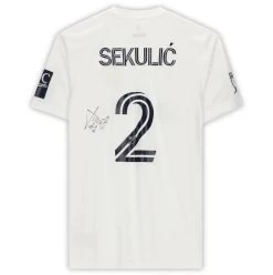 Fanatics Chicago Fire Boris Sekulic Autographed Game Used #2 White Jersey FA