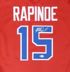 Team USA Megan Rapinoe Autographed Red Jersey Beckett