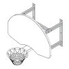 Fixed Wall Structure Non Retractable For Steel Backboard 2' -Ball Shop SFM 2 PAC B