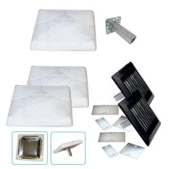 Set Of 3 Moulded Baseball Bases