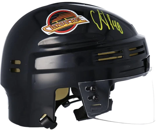 Fanatics Elias Pettersson Vancouver Canucks Autographed Black Skate Throwback Logo Mini Helmet 3 Fanatics Elias Pettersson Vancouver Canucks Autographed Black Skate Throwback Logo Mini Helmet