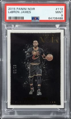 2015-16 Panini Noir Color /99 LeBron James #112 PSA 9